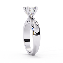 1.29 Carat Lab-Created Round Cut Solitaire Diamond Engagement Ring