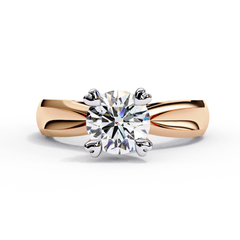 1.29 Carat Lab-Created Round Cut Solitaire Diamond Engagement Ring