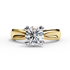 1.29 Carat Lab-Created Round Cut Solitaire Diamond Engagement Ring
