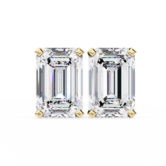 2.39 Carat Emerald-Cut Lab-Grown Diamond Solitaire Stud Earrings – Emerald Gleam