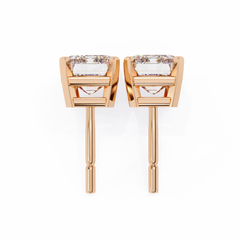 2.39 Carat Emerald-Cut Lab-Grown Diamond Solitaire Stud Earrings – Emerald Gleam
