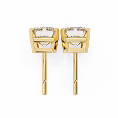2.39 Carat Emerald-Cut Lab-Grown Diamond Solitaire Stud Earrings – Emerald Gleam