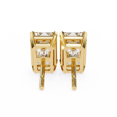2.39 Carat Emerald-Cut Lab-Grown Diamond Solitaire Stud Earrings – Emerald Gleam