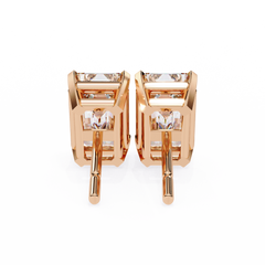 2.39 Carat Emerald-Cut Lab-Grown Diamond Solitaire Stud Earrings – Emerald Gleam