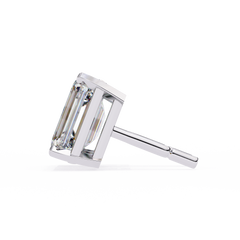 2.39 Carat Emerald-Cut Lab-Grown Diamond Solitaire Stud Earrings – Emerald Gleam