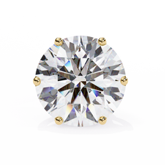 2.57 Carat Total Weight Round Diamond Stud Earrings with 6-Prong Setting