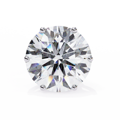2.57 Carat Total Weight Round Diamond Stud Earrings with 6-Prong Setting