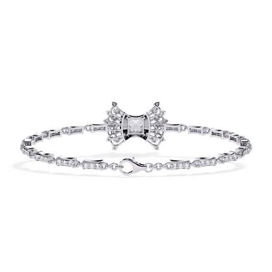 Solitairekart Diamond Bow Bracelet - 1.65 Ct