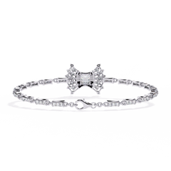 Solitairekart Diamond Bow Bracelet - 1.65 Ct