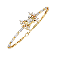Solitairekart Diamond Bow Bracelet - 1.65 Ct