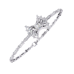 Solitairekart Diamond Bow Bracelet - 1.65 Ct