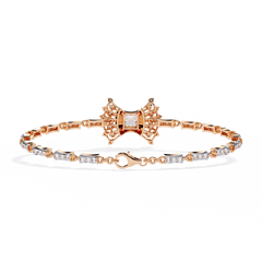 Solitairekart Diamond Bow Bracelet - 1.65 Ct