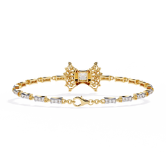 Solitairekart Diamond Bow Bracelet - 1.65 Ct