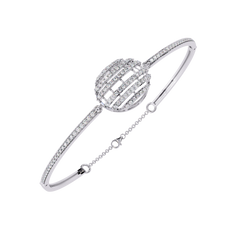 Radiant Horizon Round-Cut Diamond Bracelet 0.66 Ct