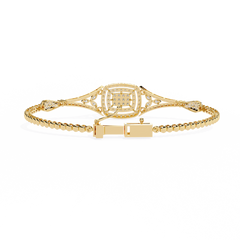 Elegant Round Lab-Grown Diamond Bracelet 1.07 Ct
