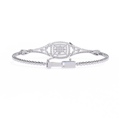 Elegant Round Lab-Grown Diamond Bracelet 1.07 Ct