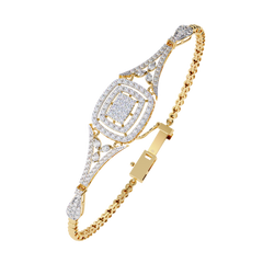 Elegant Round Lab-Grown Diamond Bracelet 1.07 Ct