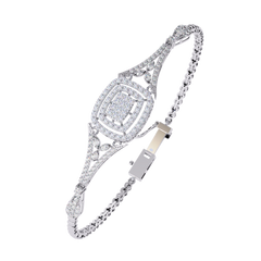 Elegant Round Lab-Grown Diamond Bracelet 1.07 Ct