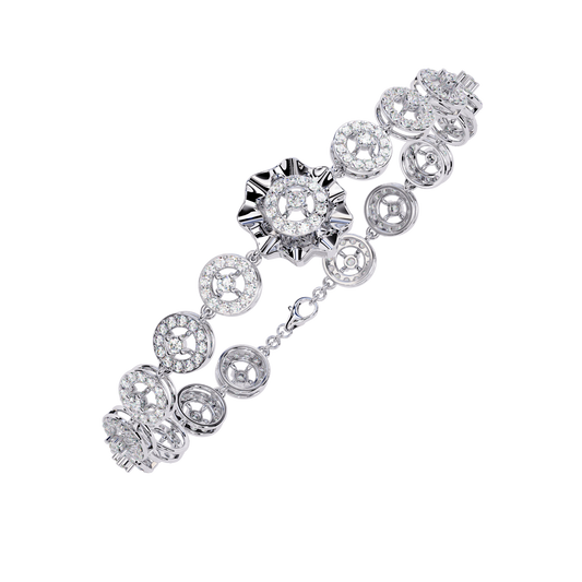 Elegant Round Lab-Grown Diamond Bracelet 2.16 Ct