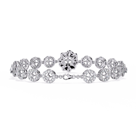 Elegant Round Lab-Grown Diamond Bracelet 2.16 Ct