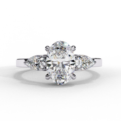 Luminous Cascade 1.53 Carat Oval Cut Solitaire Diamond Ring