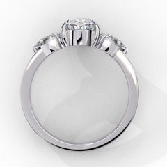 Luminous Cascade 1.53 Carat Oval Cut Solitaire Diamond Ring