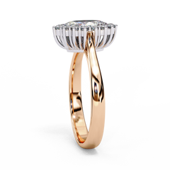 0.65 Carat Heart-Shaped Lab-Grown Diamond Ring in 18K Gold