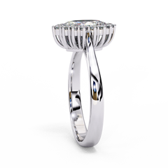 0.65 Carat Heart-Shaped Lab-Grown Diamond Ring in 18K Gold