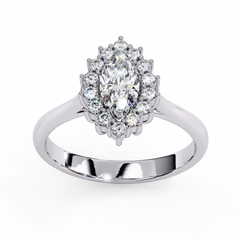 0.65 Carat Heart-Shaped Lab-Grown Diamond Ring in 18K Gold
