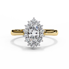 0.65 Carat Heart-Shaped Lab-Grown Diamond Ring in 18K Gold