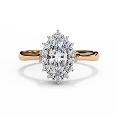 0.65 Carat Heart-Shaped Lab-Grown Diamond Ring in 18K Gold