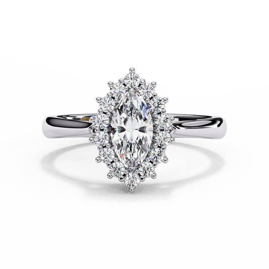 0.65 Carat Heart-Shaped Lab-Grown Diamond Ring in 18K Gold