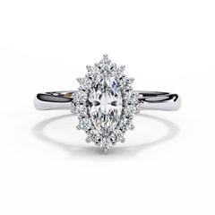 0.65 Carat Heart-Shaped Lab-Grown Diamond Ring in 18K Gold