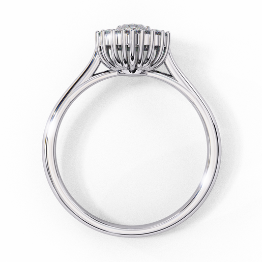 0.65 Carat Heart-Shaped Lab-Grown Diamond Ring in 18K Gold