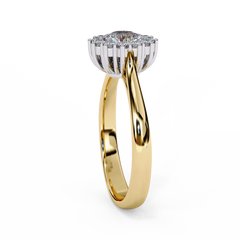 0.65 ct Heart-Shaped Lab-Grown Diamond Ring in 18K Gold
