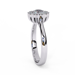 0.65 ct Heart-Shaped Lab-Grown Diamond Ring in 18K Gold