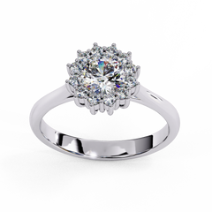 0.65 ct Heart-Shaped Lab-Grown Diamond Ring in 18K Gold