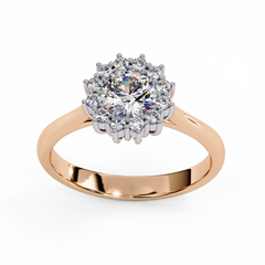 0.65 ct Heart-Shaped Lab-Grown Diamond Ring in 18K Gold