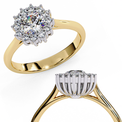 0.65 ct Heart-Shaped Lab-Grown Diamond Ring in 18K Gold