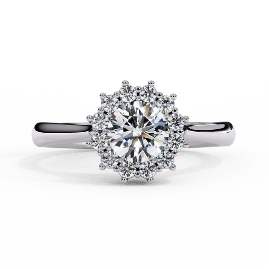 0.65 ct Heart-Shaped Lab-Grown Diamond Ring in 18K Gold