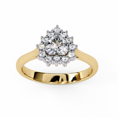 0.77 ct Heart-Shaped Lab-Grown Diamond Ring in 18K Gold