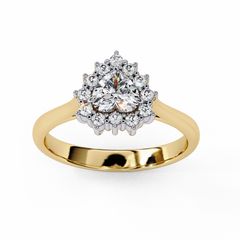 0.77 ct Heart-Shaped Lab-Grown Diamond Ring in 18K Gold
