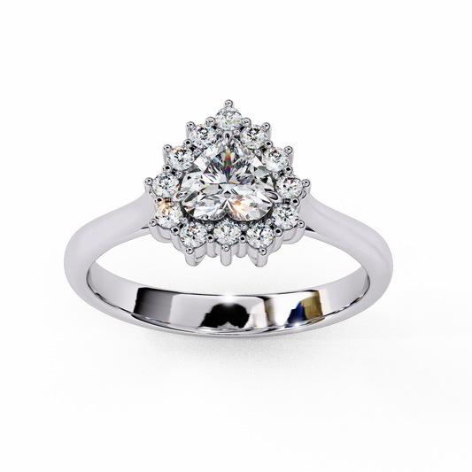 0.77 ct Heart-Shaped Lab-Grown Diamond Ring in 18K Gold