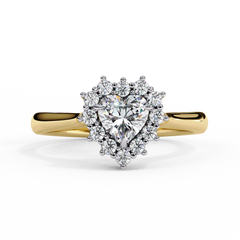 0.77 ct Heart-Shaped Lab-Grown Diamond Ring in 18K Gold