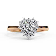 0.77 ct Heart-Shaped Lab-Grown Diamond Ring in 18K Gold