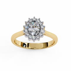 0.63 ct Heart-Shaped Lab-Grown Diamond Ring in 18K Gold
