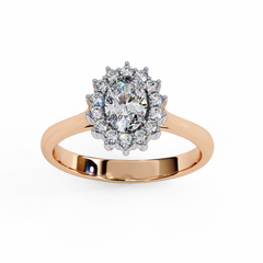 0.63 ct Heart-Shaped Lab-Grown Diamond Ring in 18K Gold