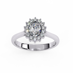 0.63 ct Heart-Shaped Lab-Grown Diamond Ring in 18K Gold