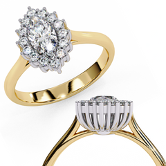 0.63 ct Heart-Shaped Lab-Grown Diamond Ring in 18K Gold