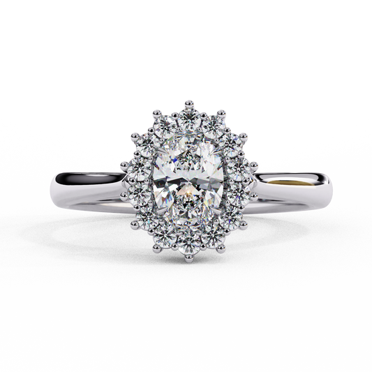0.63 ct Heart-Shaped Lab-Grown Diamond Ring in 18K Gold